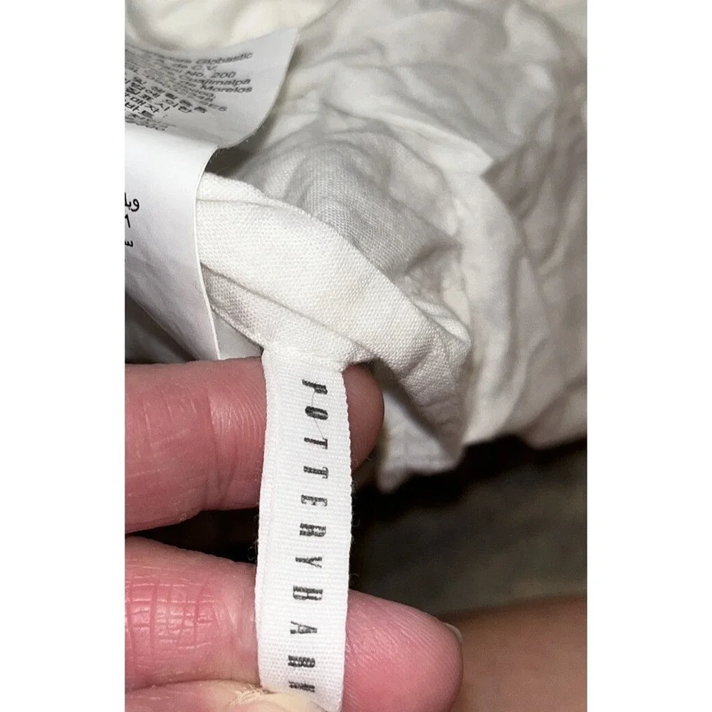 One Pottery Barn‎ Gray/White Standard Pillow Sham